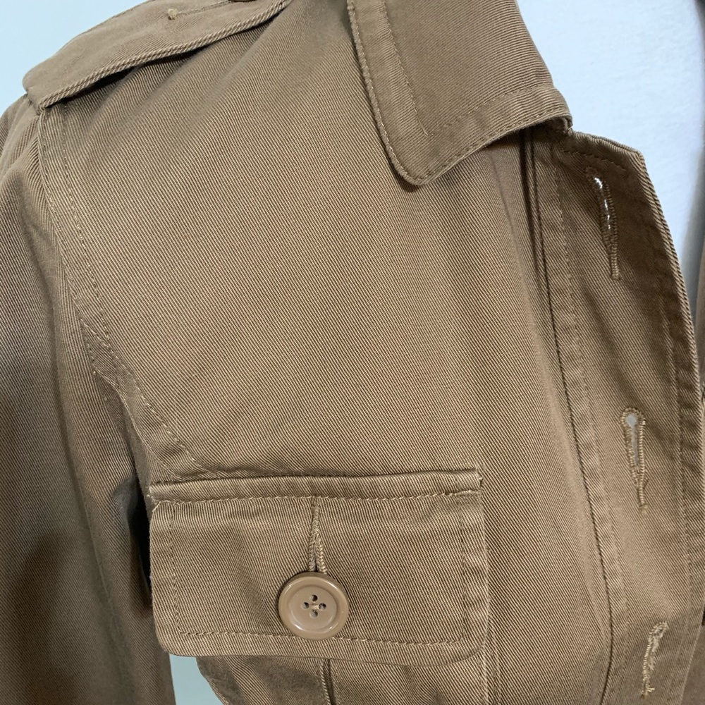 Cute Khaki Belted Jacket - Picture 7 of 9